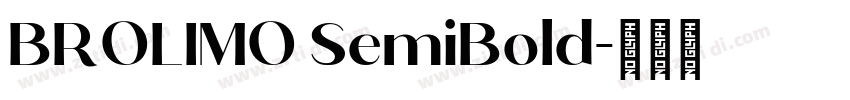 BROLIMO SemiBold字体转换